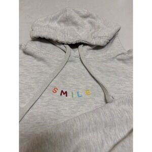 LIRA brand grey pullover hoodie 'smile', ls sweatshirt, men's xl